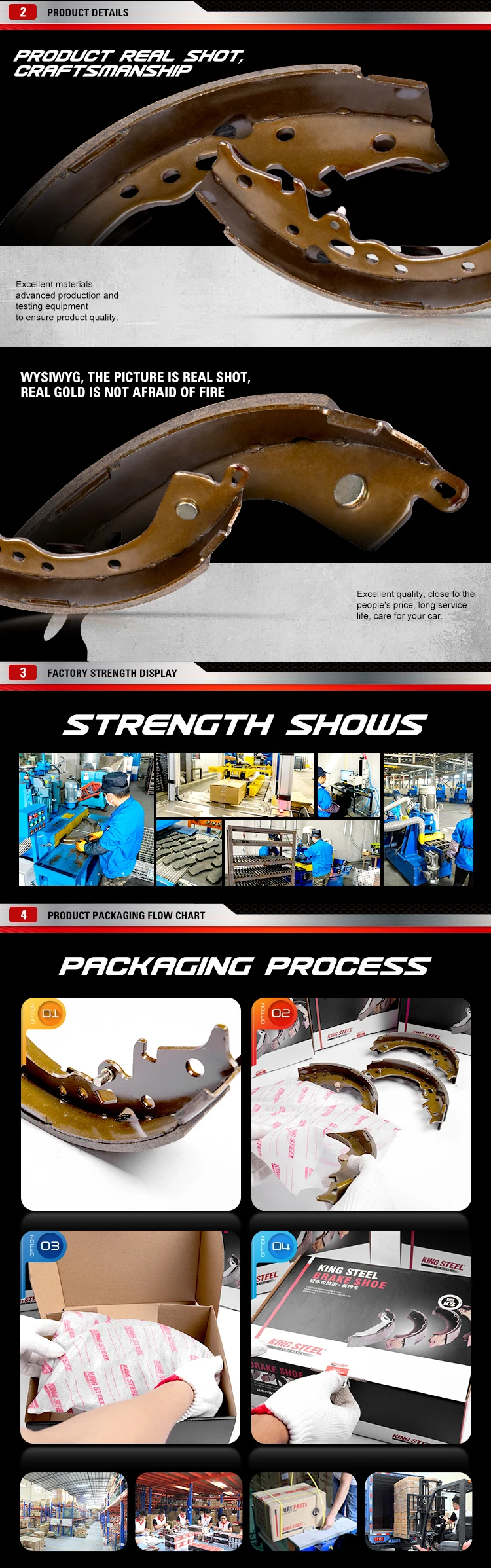 Kingsteel High Quality Car Parts D4060-4ja0a Brake Shoe For Toyota ...