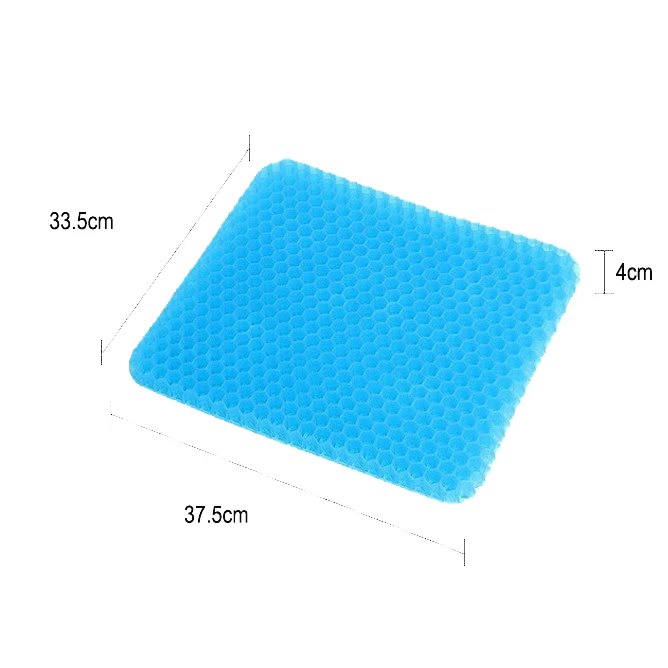 Double Gel Layers Silicone Seat Cushion Flexible Folding TPE Gel Seat Cushion