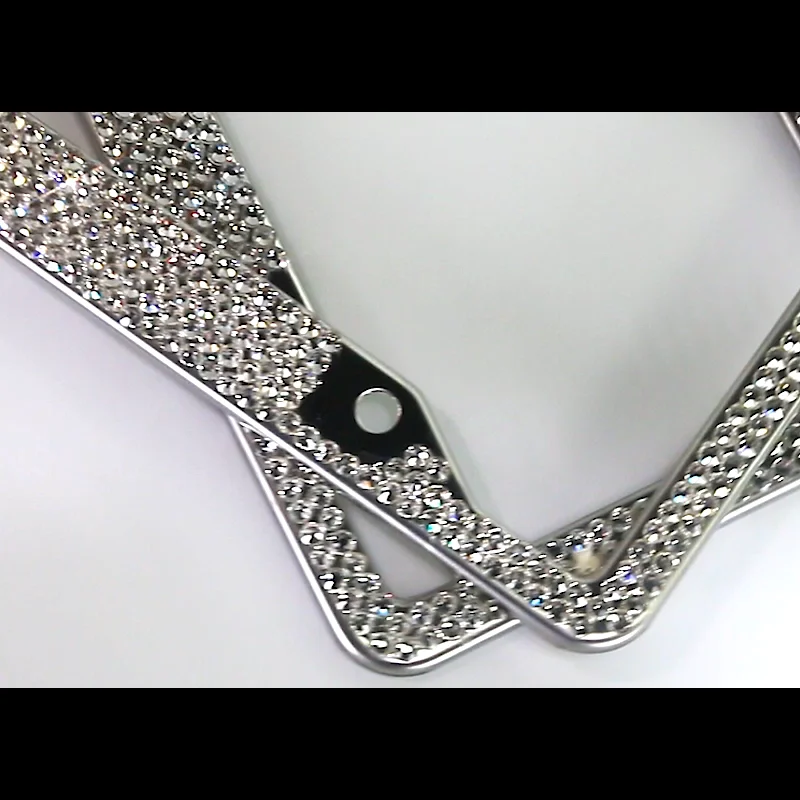 Usa Size Bling Rhinestone License Plate Frame For Car Custom License