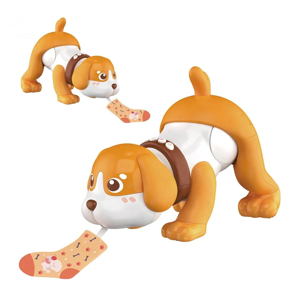 Musical Dogs Toy Baby Learning Crawling Interactive Electric Swinging