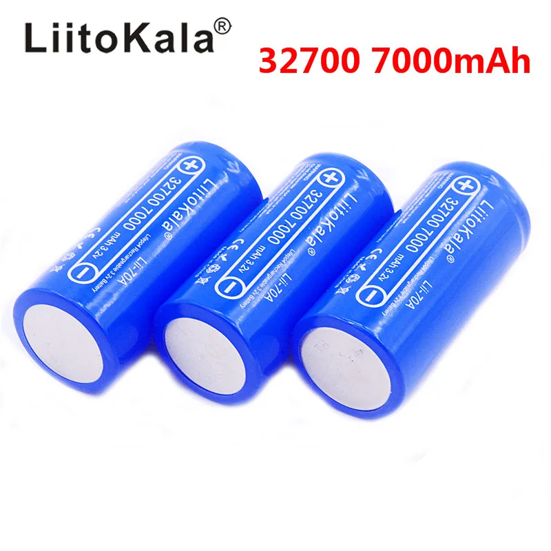 2019 New Liitokala Rechargeable Batteries 7000 mah 32700 LiFePO4 High Power Lot 