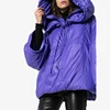 purple hooded fashion sport lady puffer jacket oversized fit women winter coats