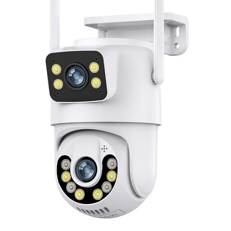 NDAA-compliant IP security camera with PoE port and weatherproof housing
