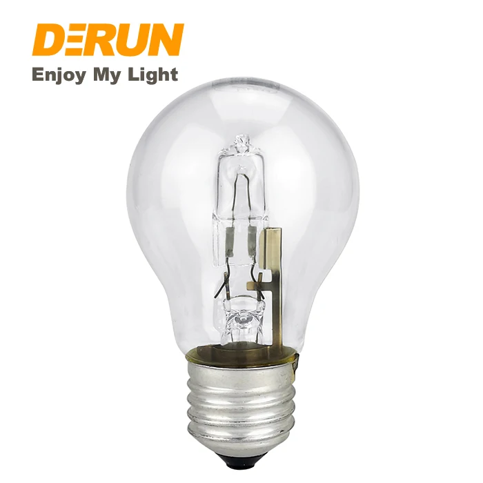 Manufacture Clear Standard A55 A60 Halogen Bulb base E27 B22  110V 220V halogen lamp , HAL-A BULB