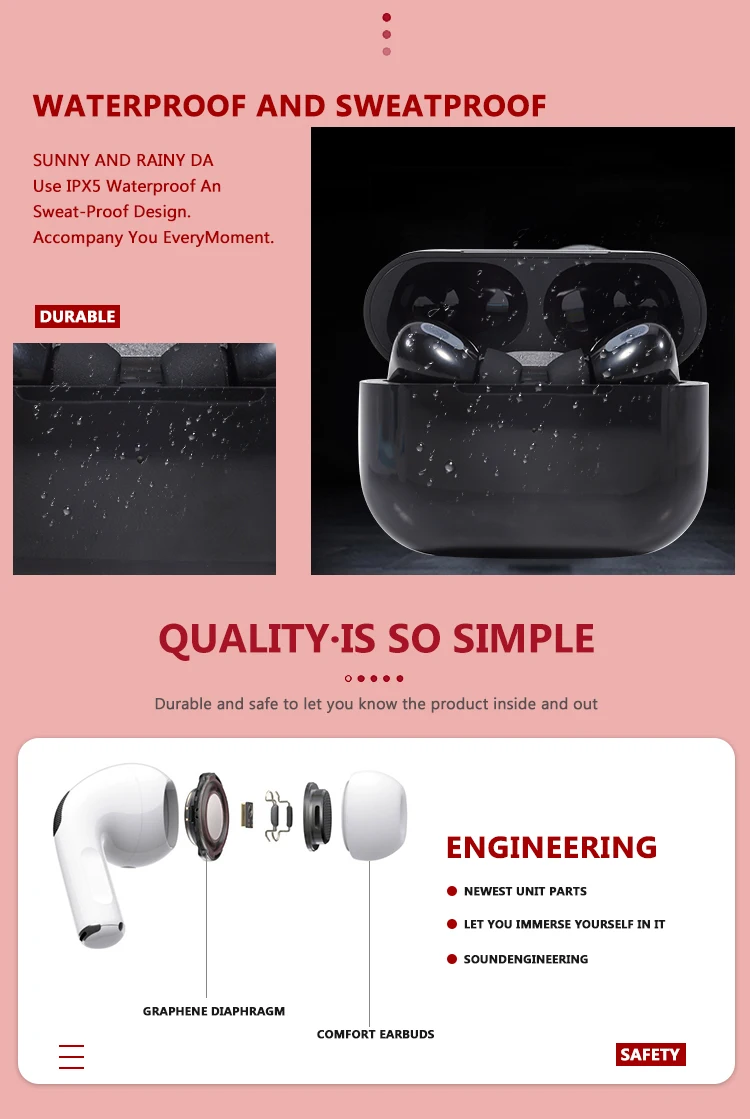2020 best price tws noise cancel AP3 bluetooth wireless appled airpodings earphone earbuds air pro 3 airbuds pods pro earpod - ANKUX.COM