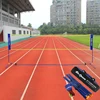 DECOQ Portable Badminton Net Set Foldable Tennis Volleyball Net Easy Setup Nylon Sports Net with Poles for Indoor and Outdoor
