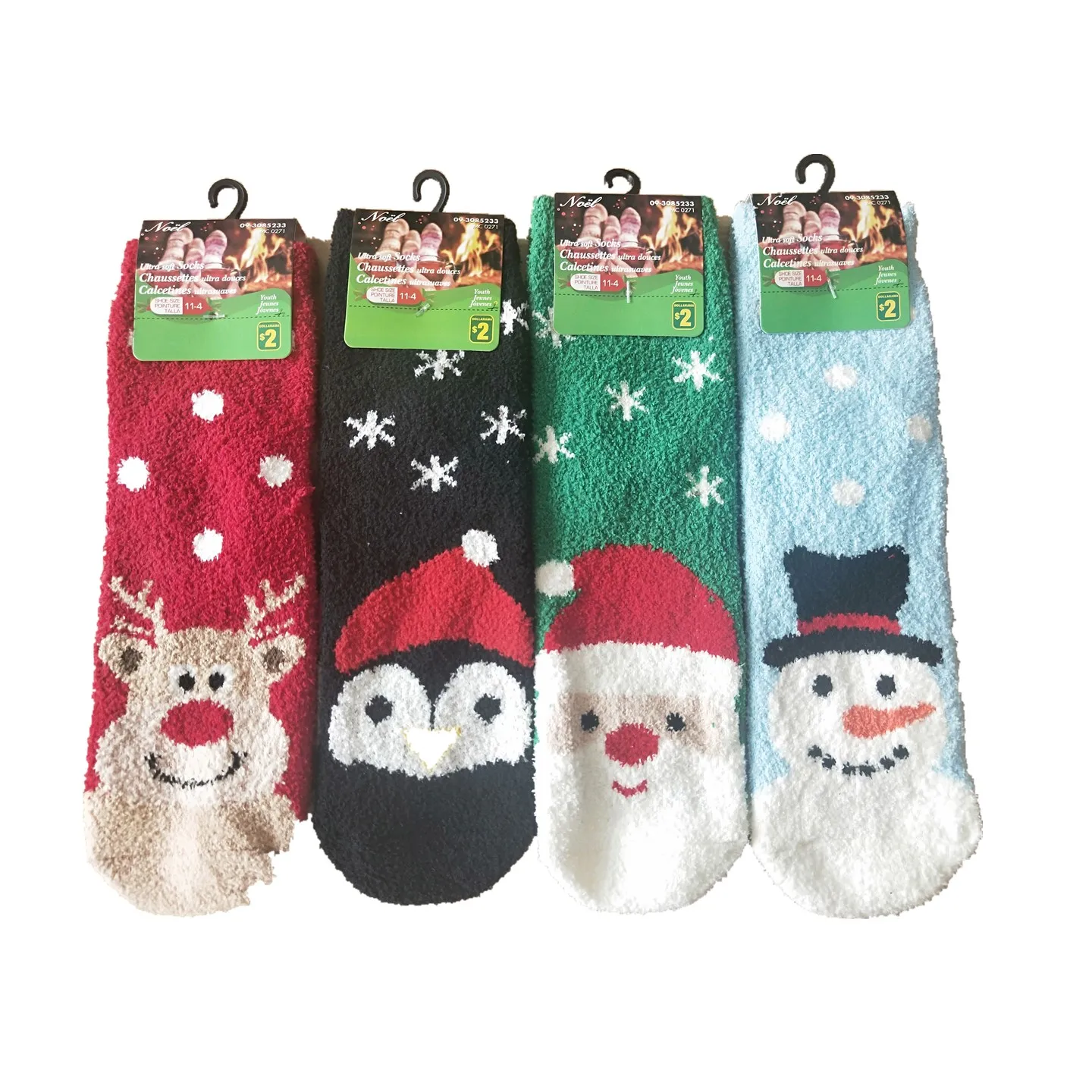Beautiful Women Gift Custom Fuzzy Christmas Socks Warm Bed Room Socks