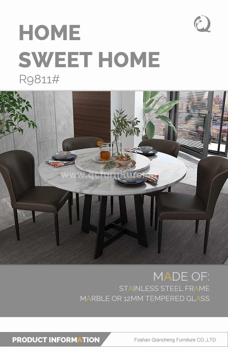 6 Seater Marble Round Dining Table With Lazy Susan And Chairs Buy 6 Seater Marble Round Dining