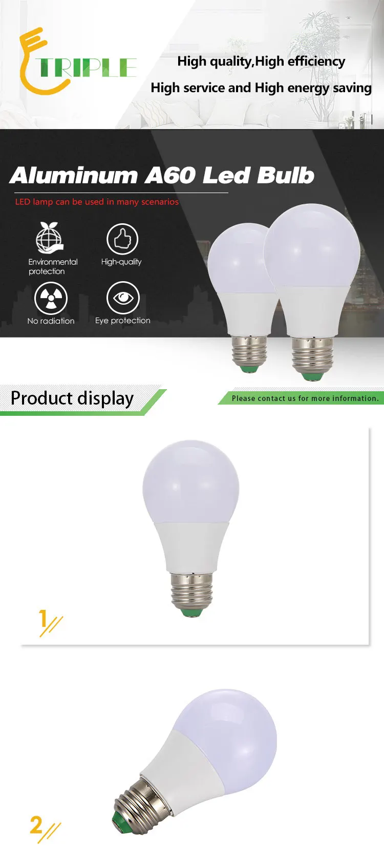 Hot selling led lights home 3 watt led bulb in zhongshan city