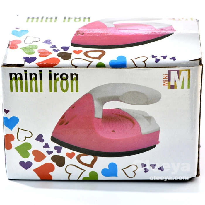 US Plug Pink Color Portable Hot Fix Rhinestone Iron Hot Fix Paper Handheld Electronic Mini Iron With Thermostat Bottom
