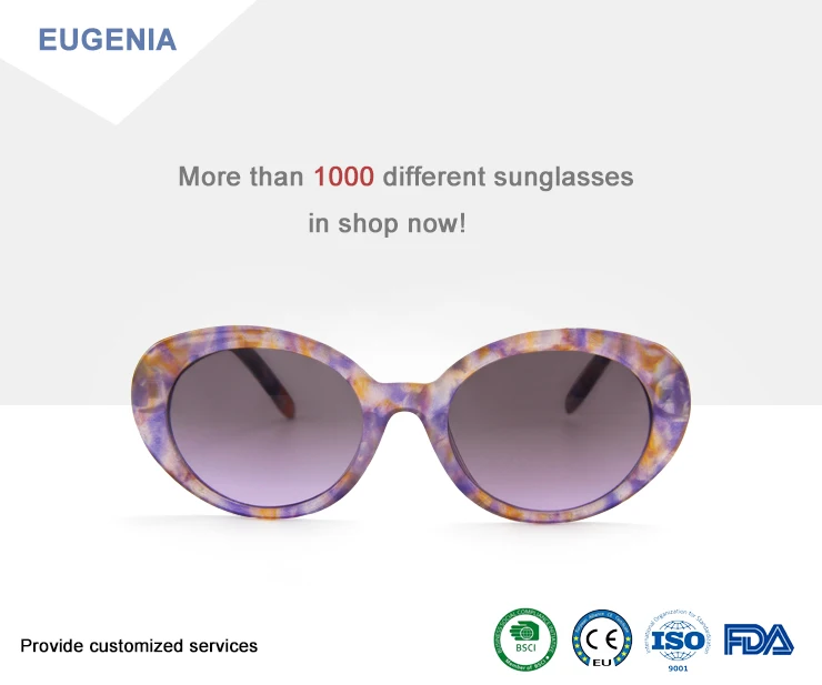 EUGENIA Fashion Newest Plastic Frame 2020 Sunglasses For Women