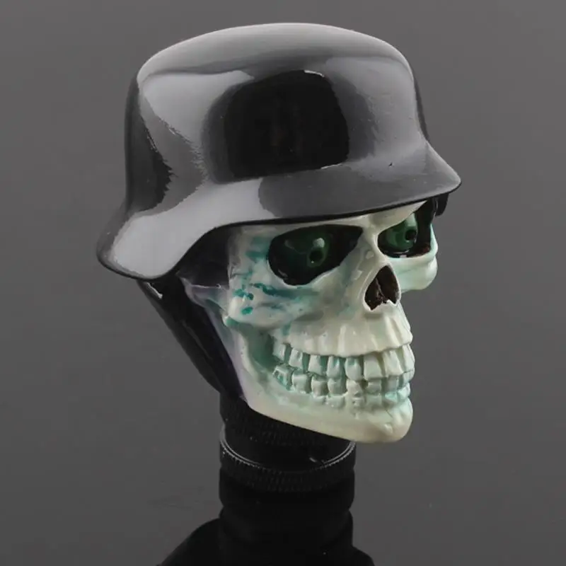 Universal Car Truck Manual Stick Gear Shift Knob Lever Shifter Skull Head Hat New