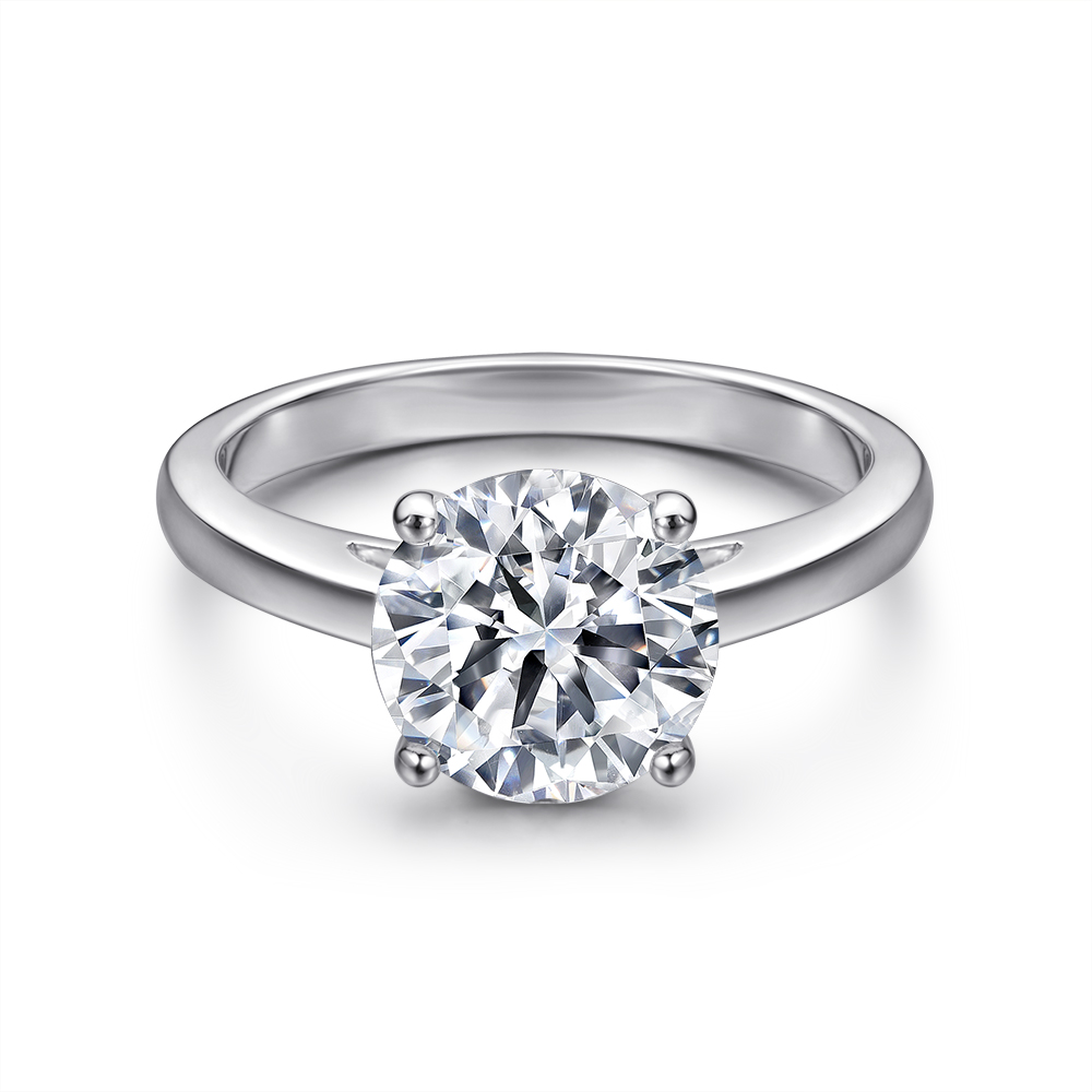

Tonglin 001 Manufacturer Direct Sale 925 Silver Jewelry Ring Clear Big CZ Women Sterling Silver Engagement solitaire Ring