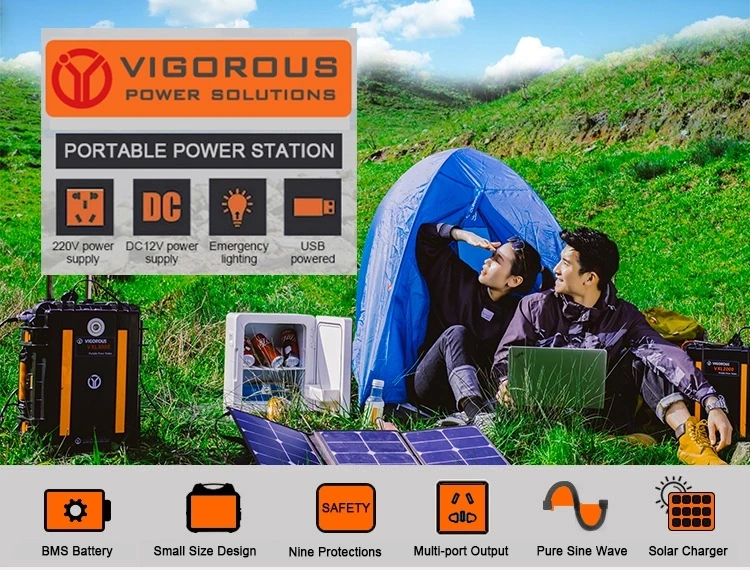 Vigorous 3000wh Portable Solar Power Generator Lithium Power Station
