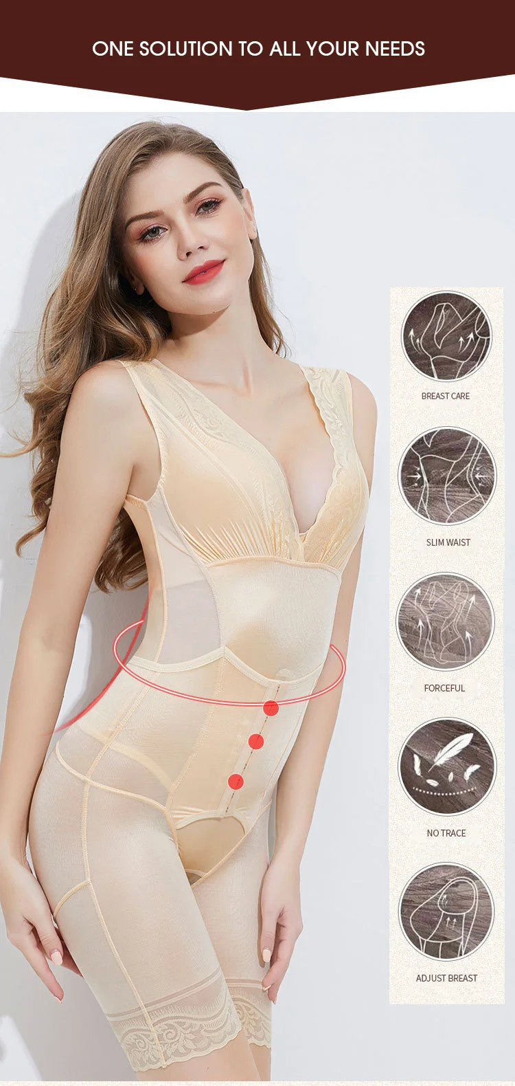High Quality Power Slimming Women Bodysuits In Shelf Bra Girdles