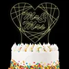 Patented product Mr&Mrs love type LED cake topper acrylic wedding cake topper wedding cake decoration