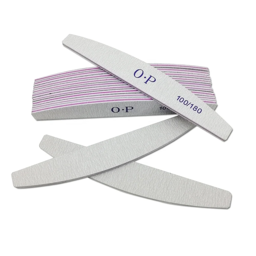 

Custom Printed Zebra Half Moon Professional Nail File 100/180, Grey
