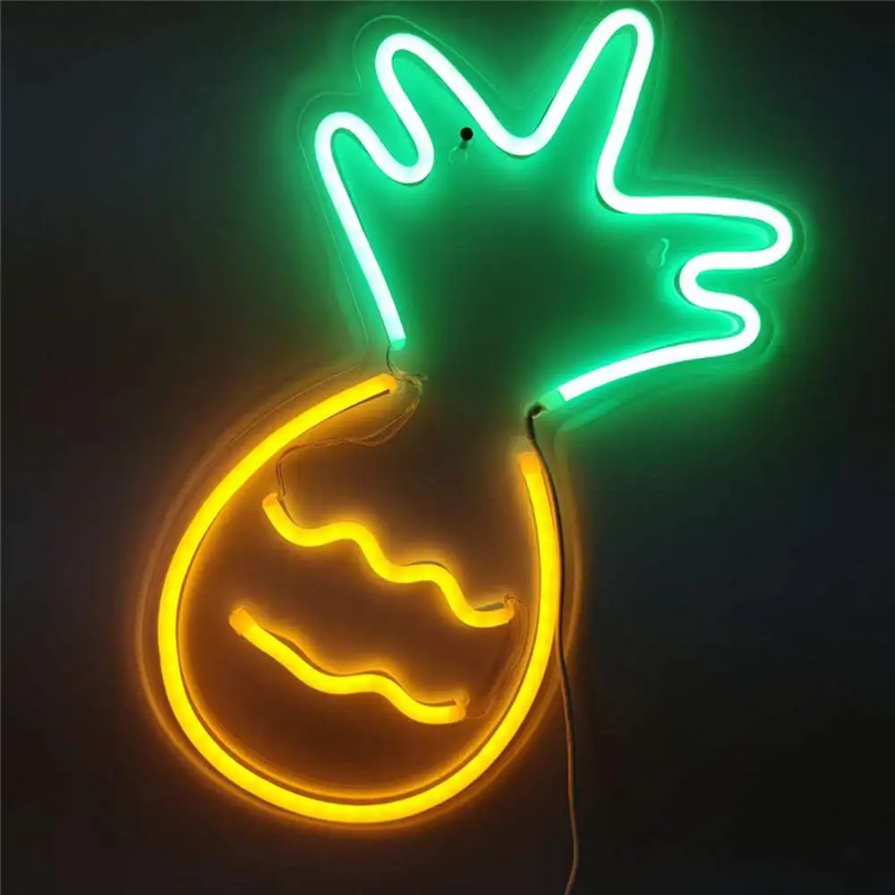 Pineapple style  LED Neon  sign Wall light Sign, USB Operated Light up Sign for Kids Room,Bar,Shop,party decoration