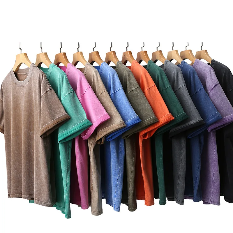 Wholesale Custom Print Embroidery Logo 310grams Oversized Blank Unisex Thick 100% Cotton T Shirt