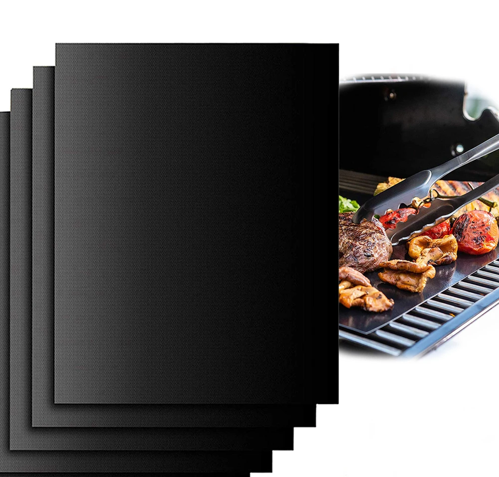Multifunctional Non-Stick BBQ Mesh Grilling Mat Pad PTFE Baking Sheet Meshes 