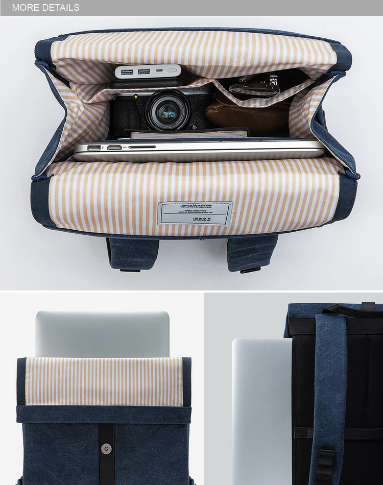 Creamcolored Backpack With Leather Belt Canvas Rucksack College Bags Girls Buy Creamcolored