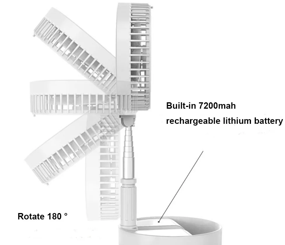 Usb Fan, Cordless, Portable - detail 10