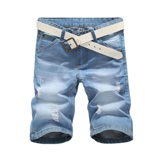 royal blue denim shorts