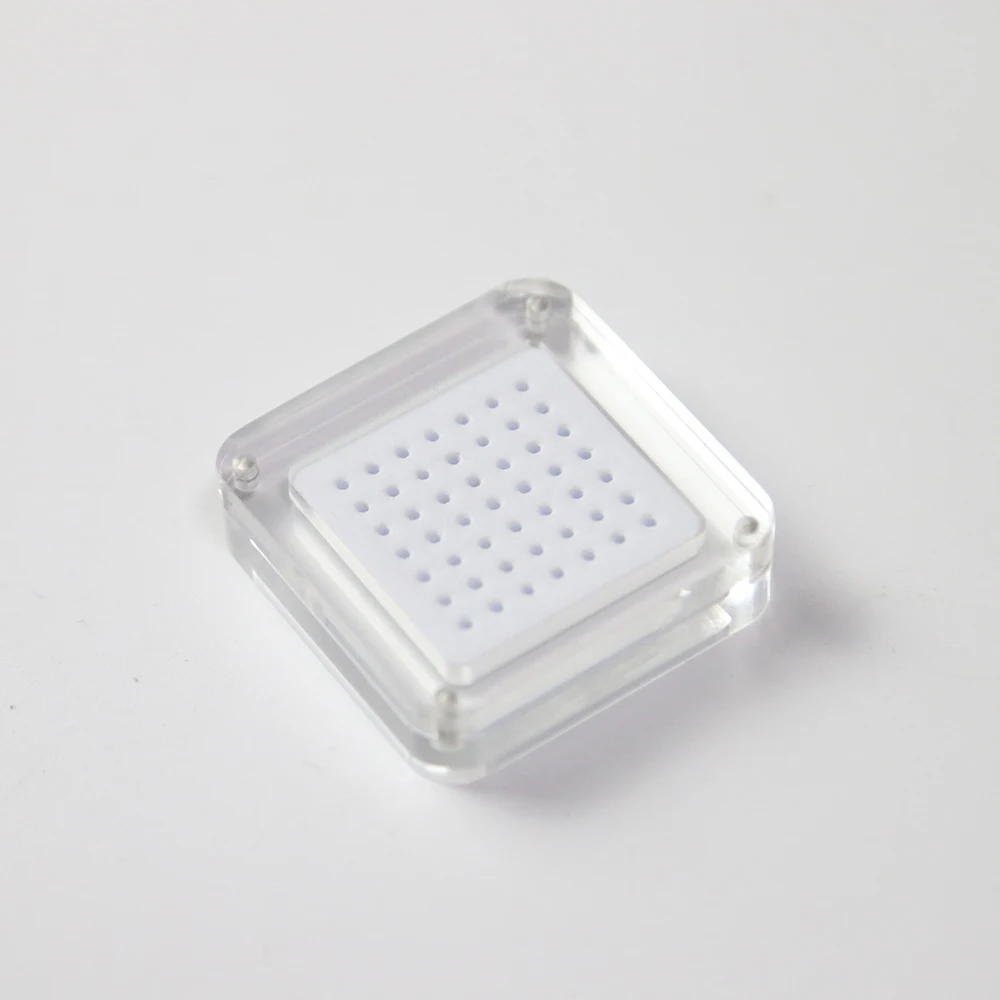 Acrylic Glass Top Gem Box White & Black Showcase Gemstone Casket