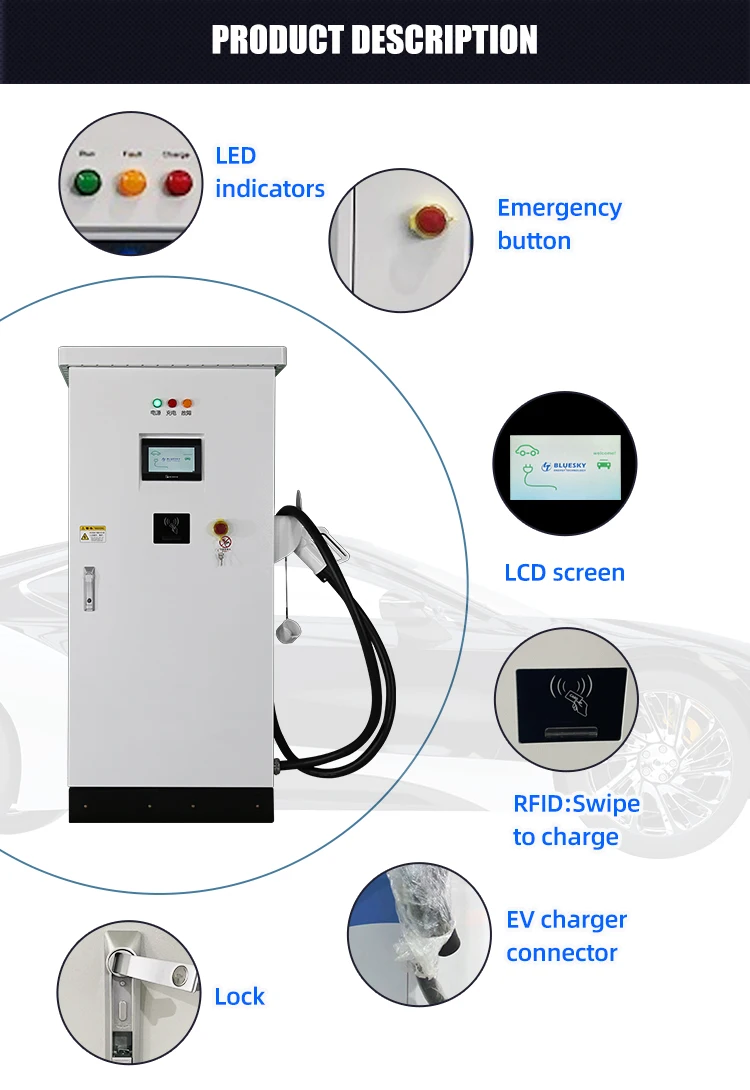 Bluesky Electric Vehicle Charging Station 60kw 80kw 100kw Fast Dc Ev