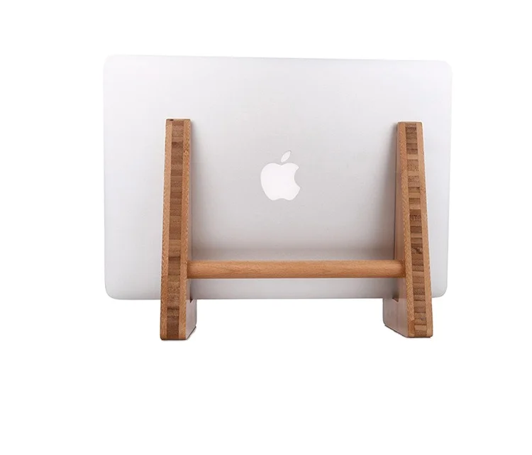 bamboo vertical laptop stand