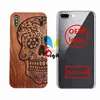 Laser carving custom pattern wood phone case for iPhone6/6plus case