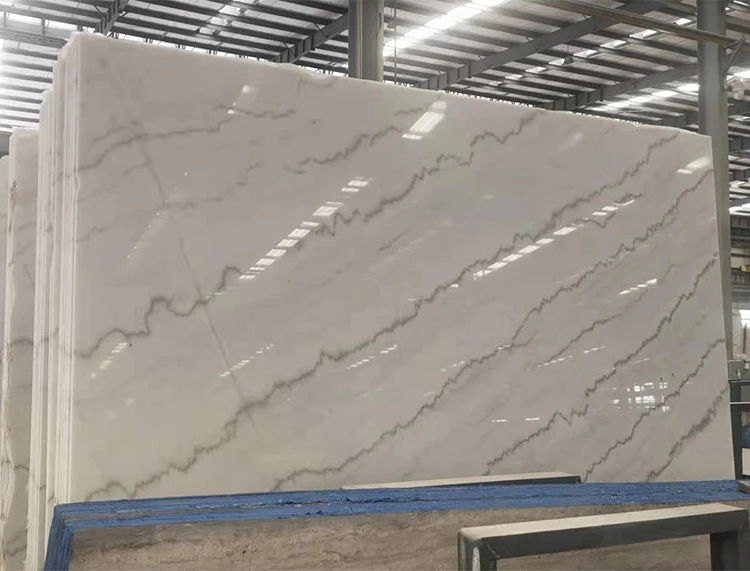 Factory Price China Guangxi Natural White Marble Custom Size 20mm Thick Slabs