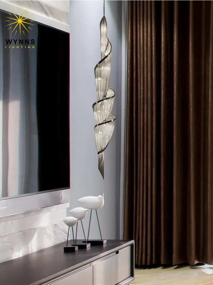 Luxury project decorative twist epoque chain chandelier pendant lamp