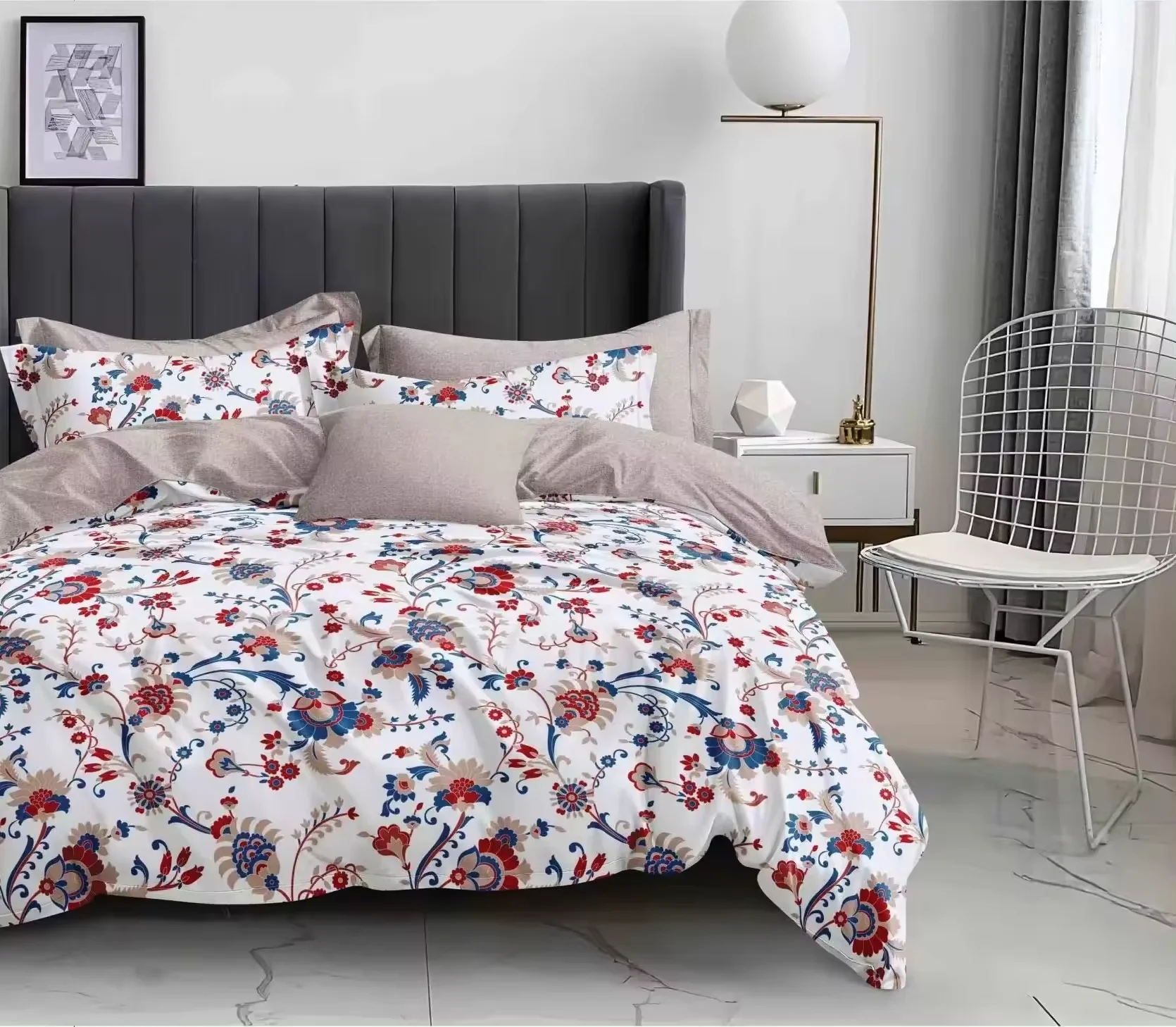 High Quality 100% Cotton Digital Printing Duvet Cover Set 4-Piece Bedding for All Seasons factory