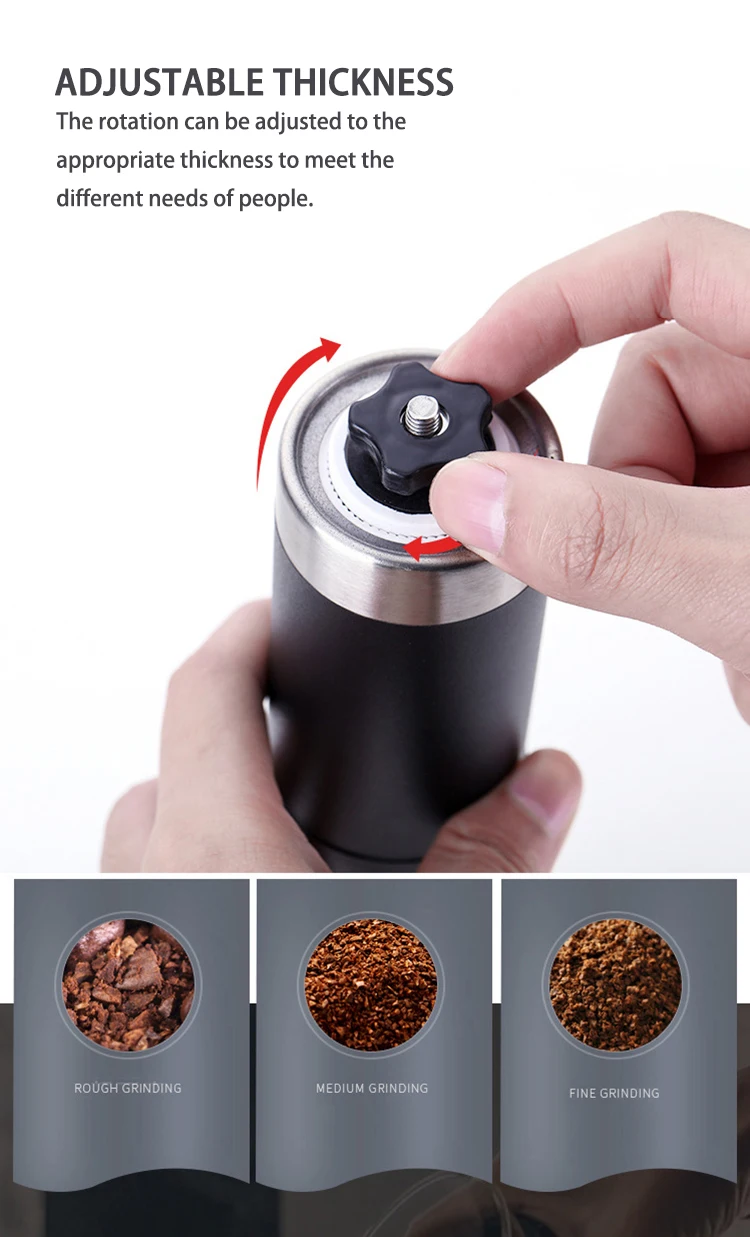  Coffee Grinder Mini Stainless Steel Hand Manual Handmade Coffee Bean Burr Grinders Mill Kitchen Tool Crocus Grinders