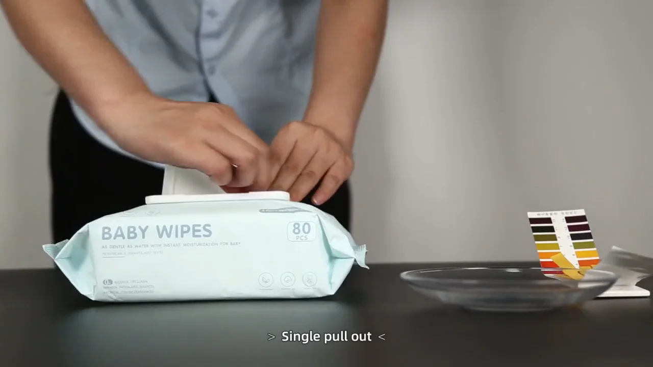 80 Pcs Waterwipe Original Soft Care Baby Wet Wipe Natural Ingredient