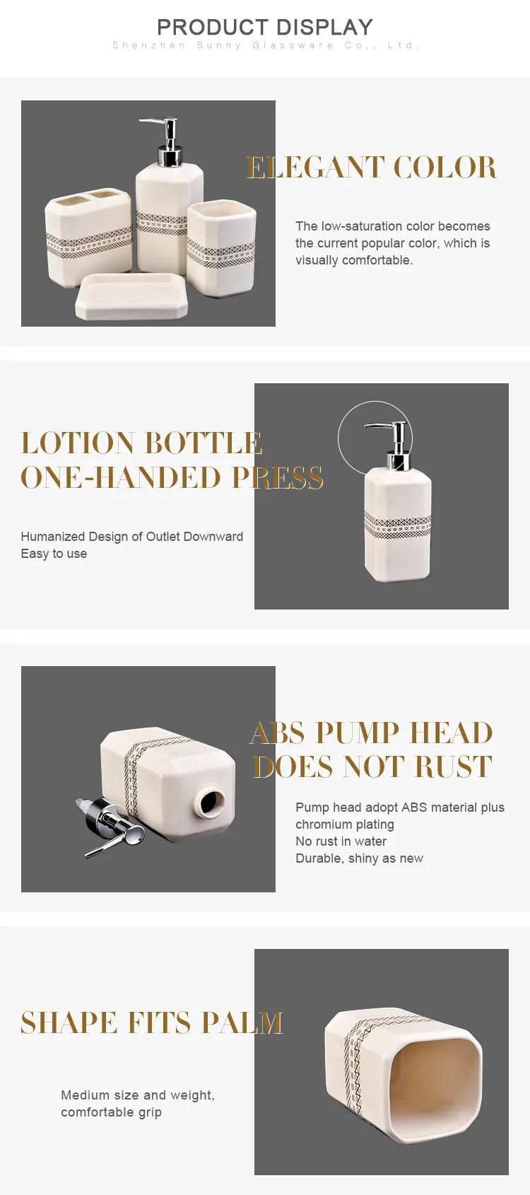 cheap chinese modern brand name hotel bathroom luxury ceramic accessories sets complete