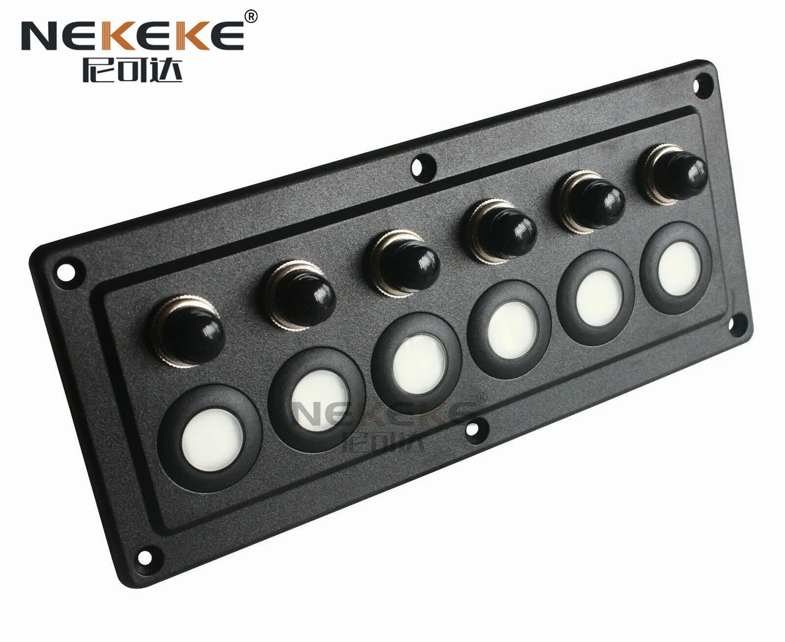 Blue Led 6 Gang Touch Sensitive Switch Panel for Car Boat Caravans 10A Breakers