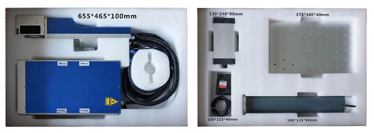 20W 30W Raycus Laser Power split mini portable Fiber laser marking machine manufacture/supplier