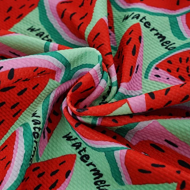 
No MOQ Customized Bullet fabric Digital printing liverpool knitted polyester fabric for bow 