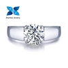 Zhanhao jewelry Russian rough customized size gift box package men husband ring pink moissanite silver mens ring