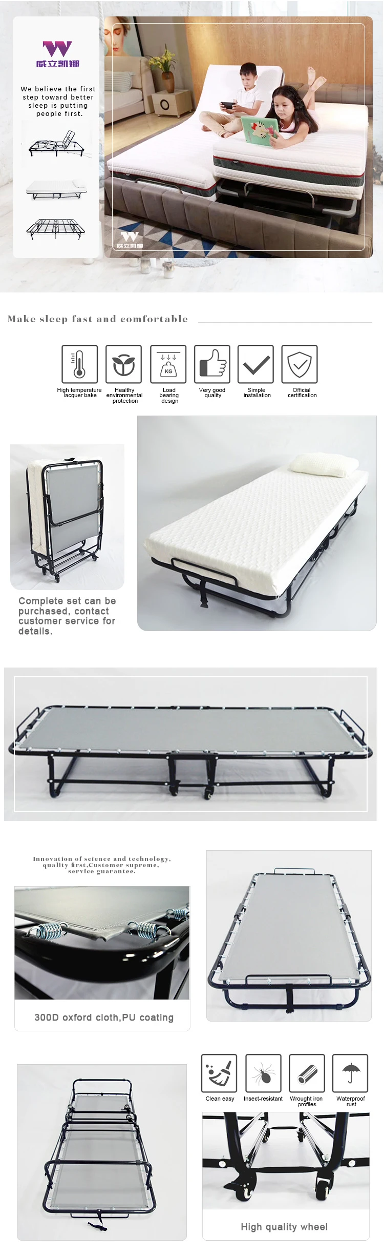 folding iron cot online