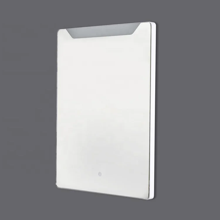 small Rectangle White touch screen led wall mirror for make up