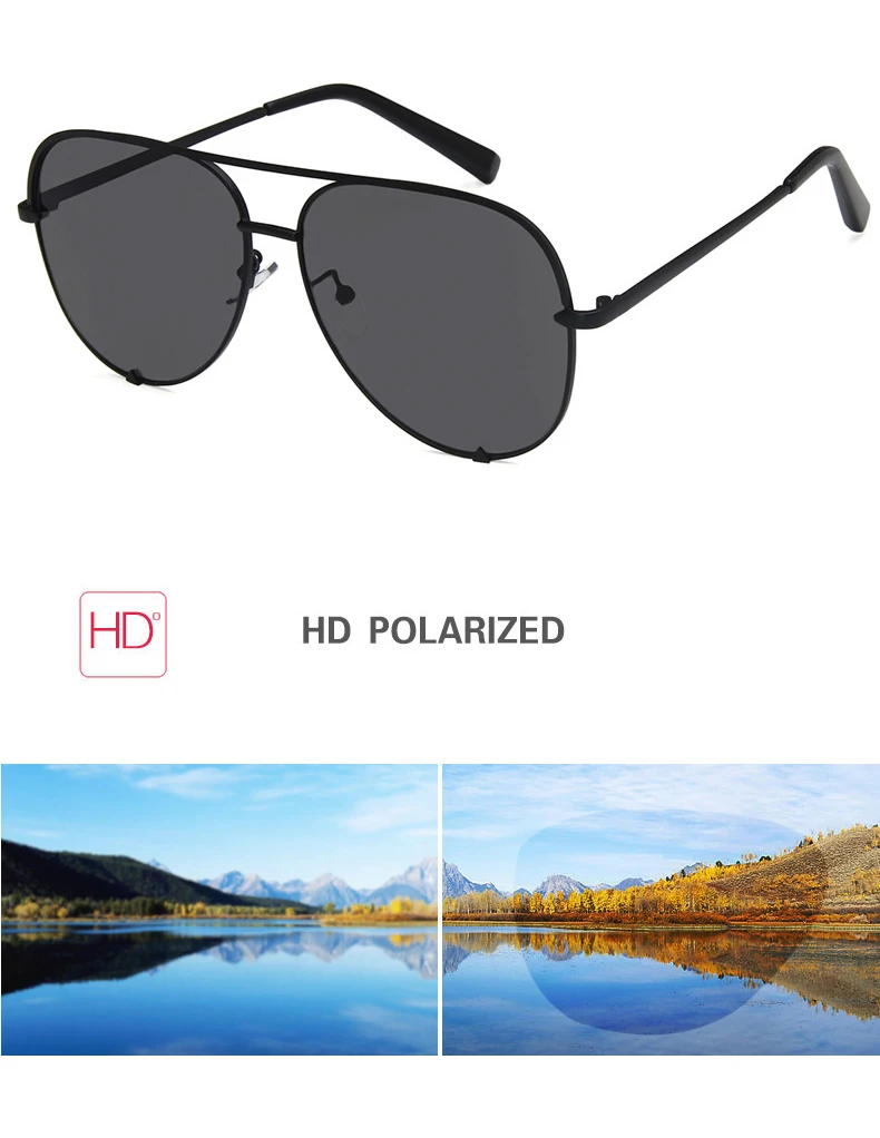 Trendy Polar One Glasses 20/20 Photochromic Women Pilot Mirror Polarized Sunglasses