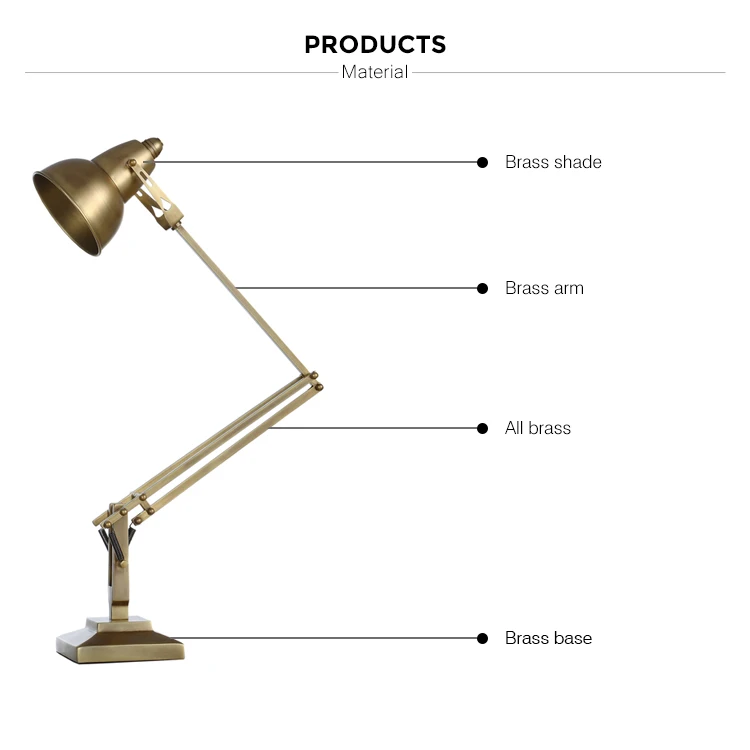 swing arm table lamp led