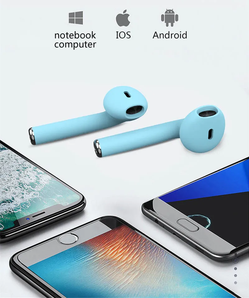 Lonvel Wholesale Colorful TWS i12 inpods 12 Wireless Earphones Frosted Feel Touch Control Tws Earbuds Macaron Bluetooth Earphone - ANKUX.COM
