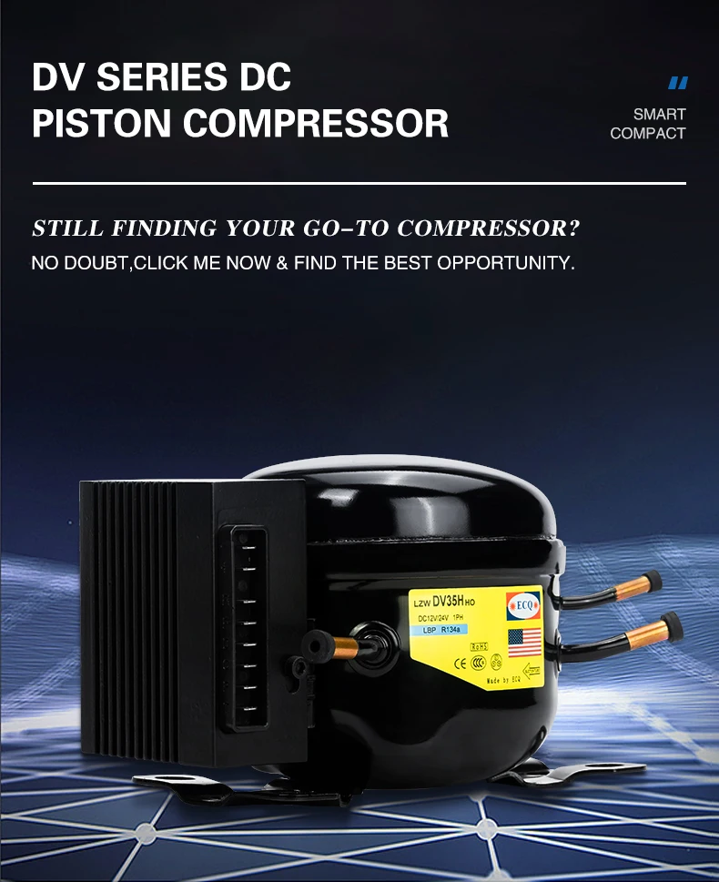 Ecq 12v/24v Refrigeration Dc Freezer Compressor Buy 12v/24v