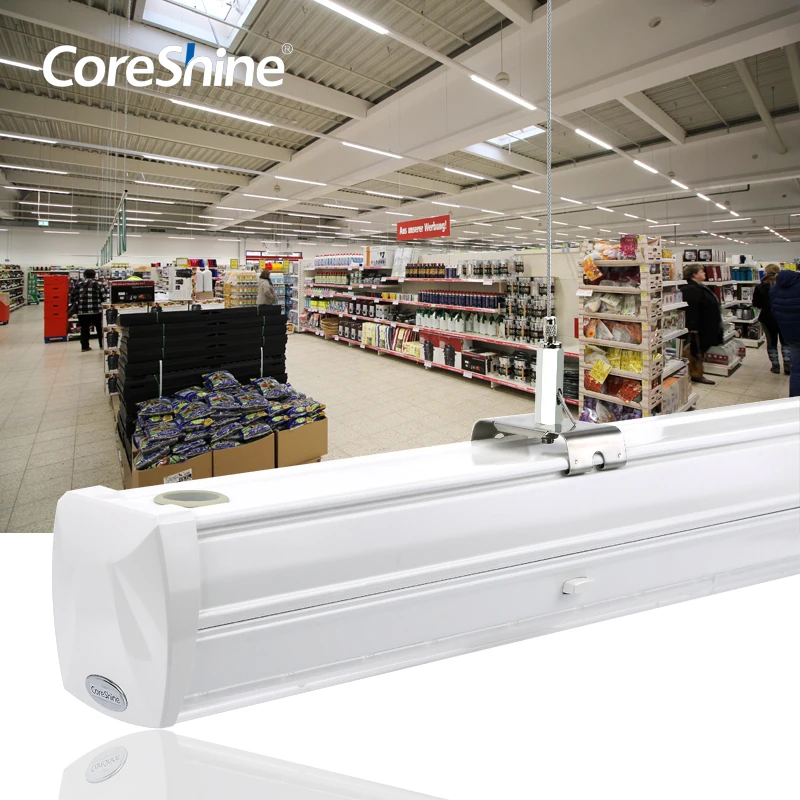 Coreshine ETL DLC premium 160lm/w tool-free install linkable led linear lighting solutions for supermarket