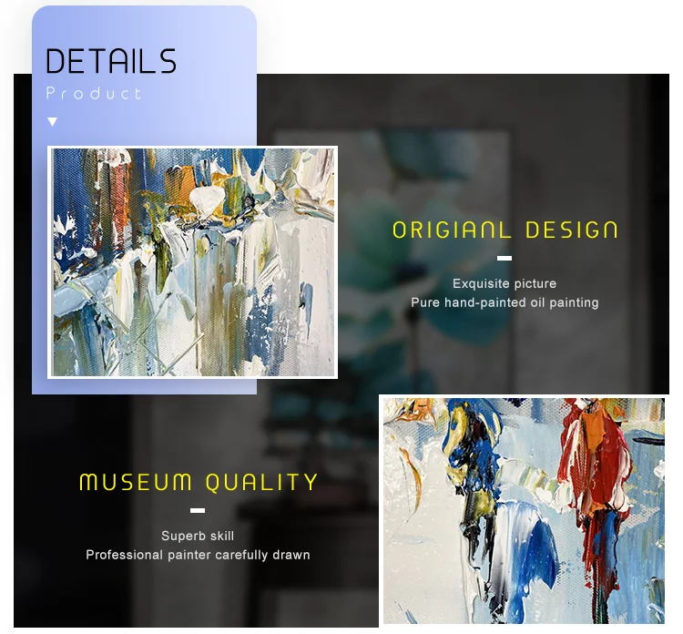 Oil Painting Modern Abstract Street Art Decoration Acrylic Landscape Painting Handmade Canvas Wall Art Model Painting