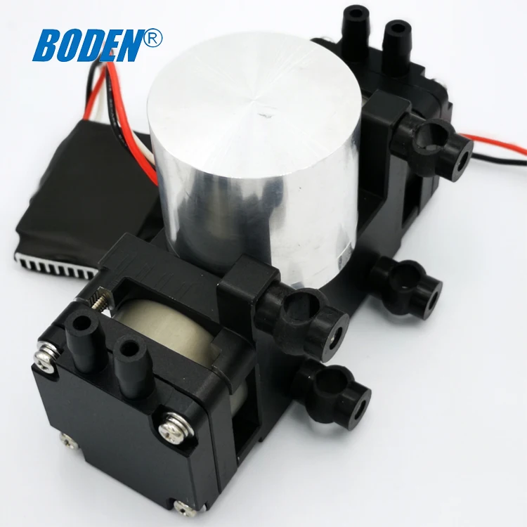 High Flow 80lpm High Pressure 8 Bar 24v Bldc Double Head Dualhead Mini Piston Air Compressor